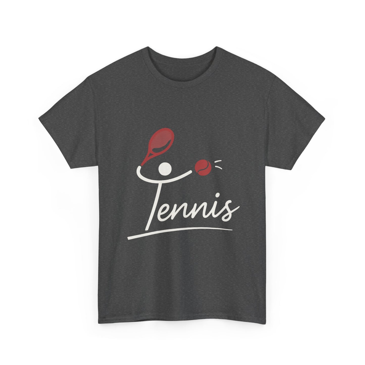 Womens Heavy Cotton Tee, Womens Tennis Graphic T-Shirt, Cute Sports Tee, Funny Workout Gym Top for Women