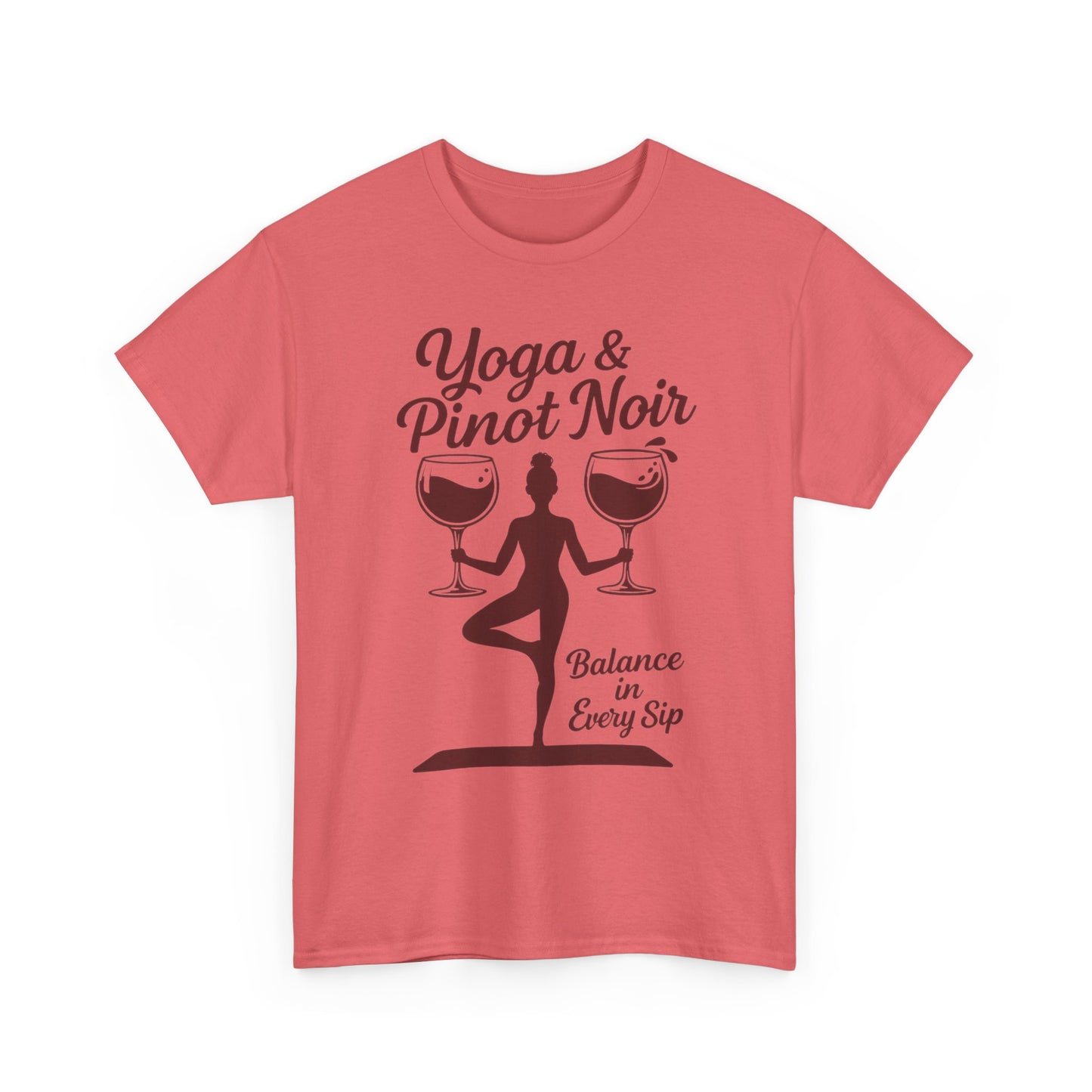Yoga and Wine Shirt Women, Funny Pinot Noir Tee, Balance in Every Sip Tee, Yoga Lover Gift