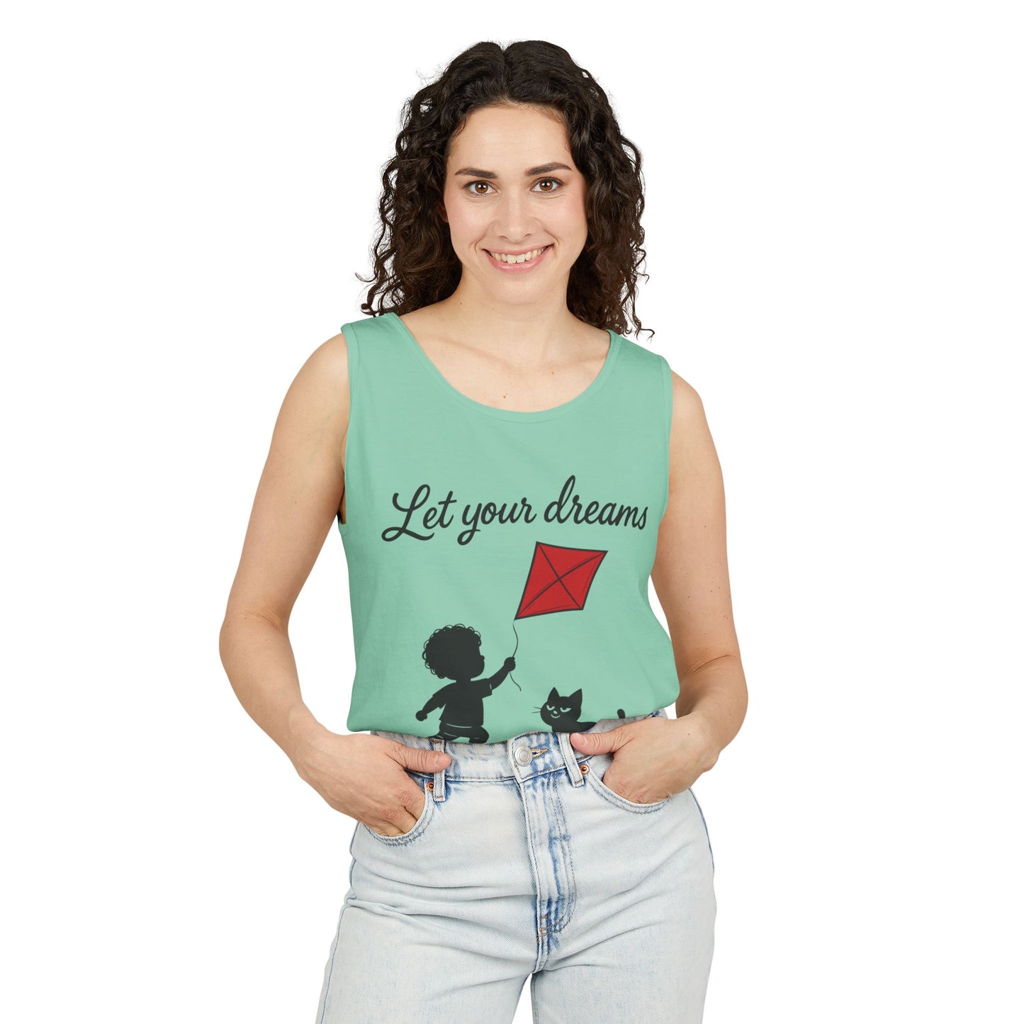 Dream-Catching Tank Top - Lightweight, Womens, Inspirational Graphic Tee, Summer Wear, Perfect Gift for Kids & Families
