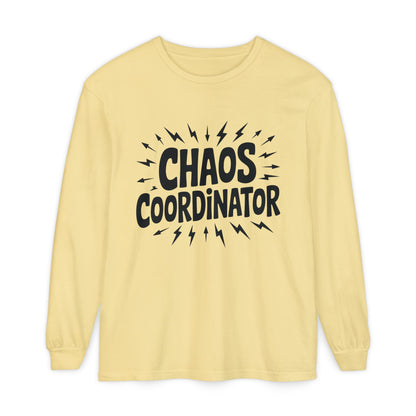 Chaos Coordinator Shirt Unisex Long Sleeve Tee, Funny Mom Life Gift, Mothers Day Shirt, Gifts for Team Leaders, Humor Apparel