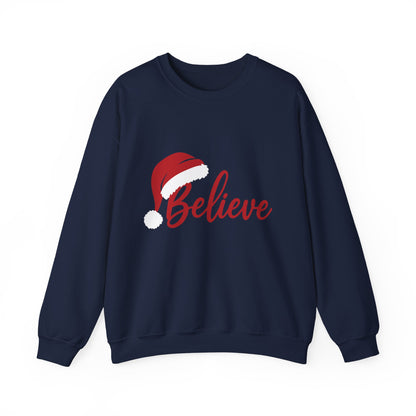 Believe Christmas Women's Sweatshirt, Minimalist Holiday Crewneck, Cozy Sweatshirt for Women