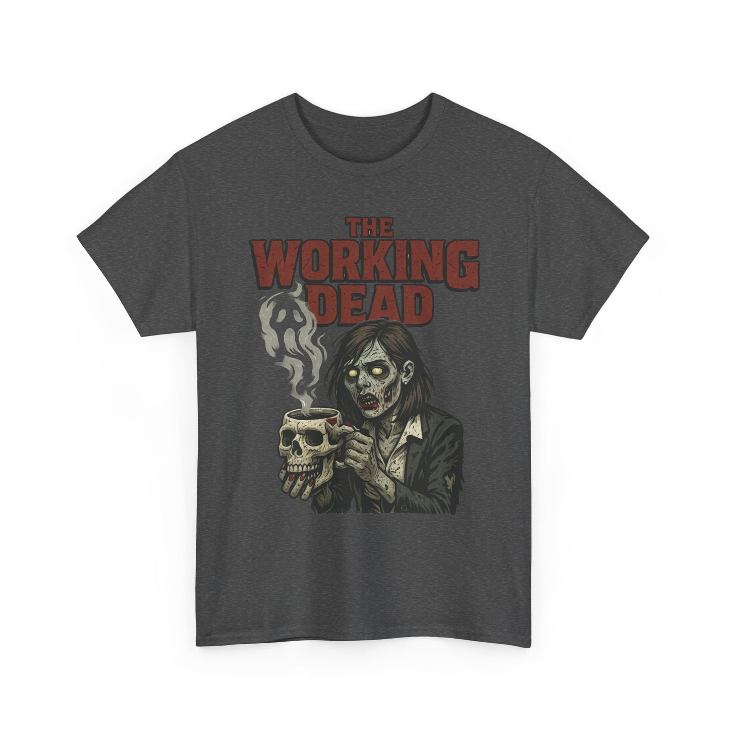 The Working Dead Women's Zombie Funny Office T-Shirt, Meeting Humor Tee, Halloween Work Tee