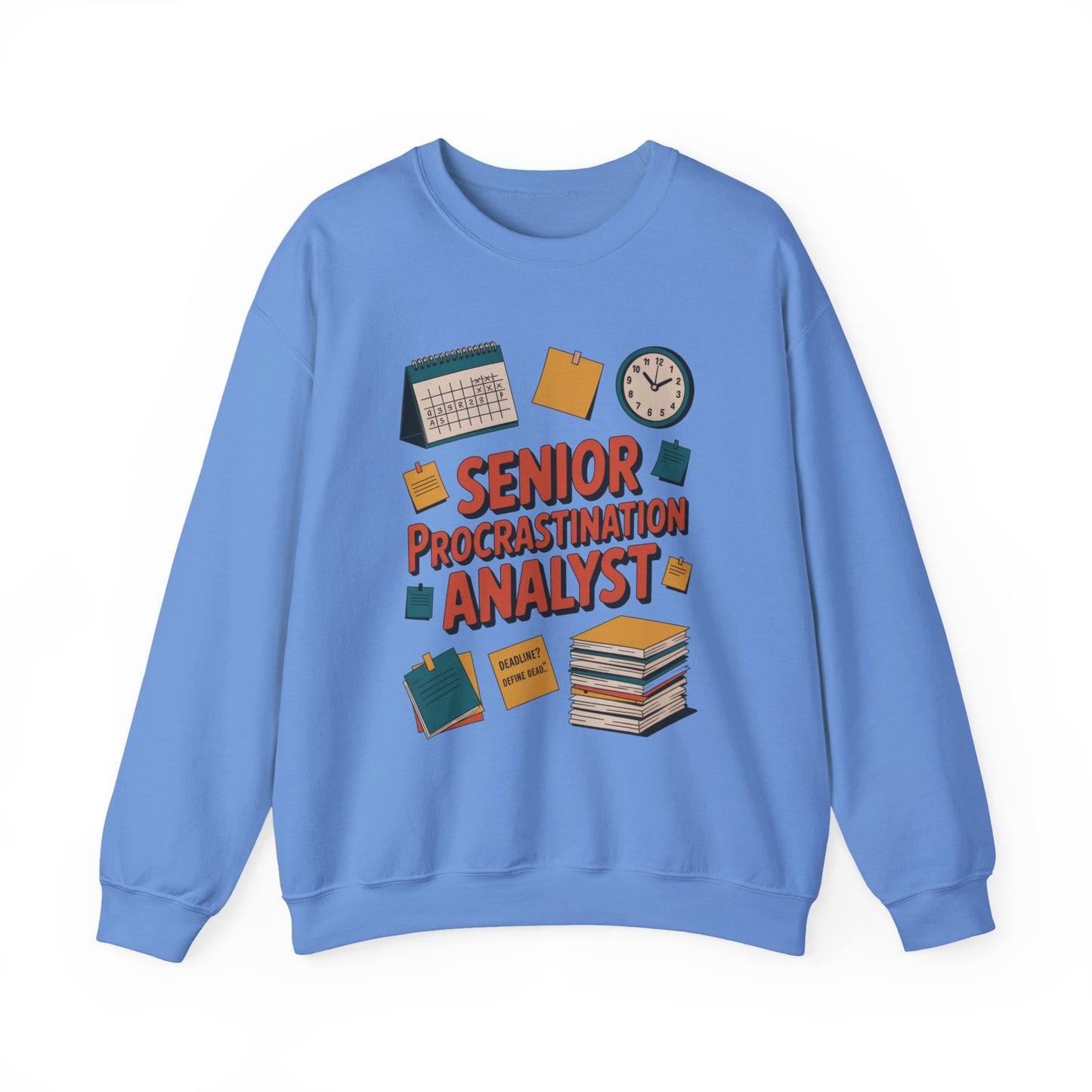 Senior Procrastination Analyst Sweatshirt, Gift for Graduates, Office Humor Apparel, Meme Sweatshirt, Casual Wear, Motivation Humor Apparel