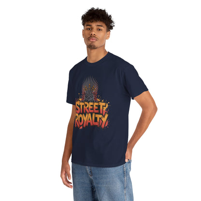 Street Royalty Men's T-Shirt, Graffiti Crown Graphic Tee, Urban Streetwear Top for Skaters and Hip Hop Style