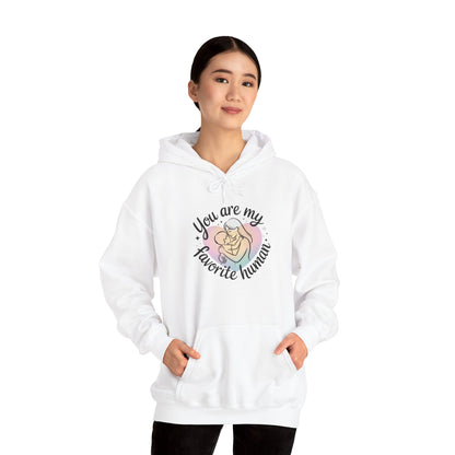 You Are My Favorite Human Hoodie, Cute Mom and Baby Pastel Design, Mothers Day Hooded Sweatshirt Gift