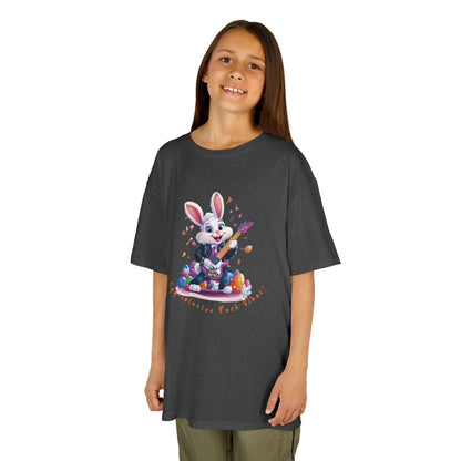 Explosive Rock Vibes Kids Tee - Fun Bunny Graphic T-Shirt for Young Rockstars