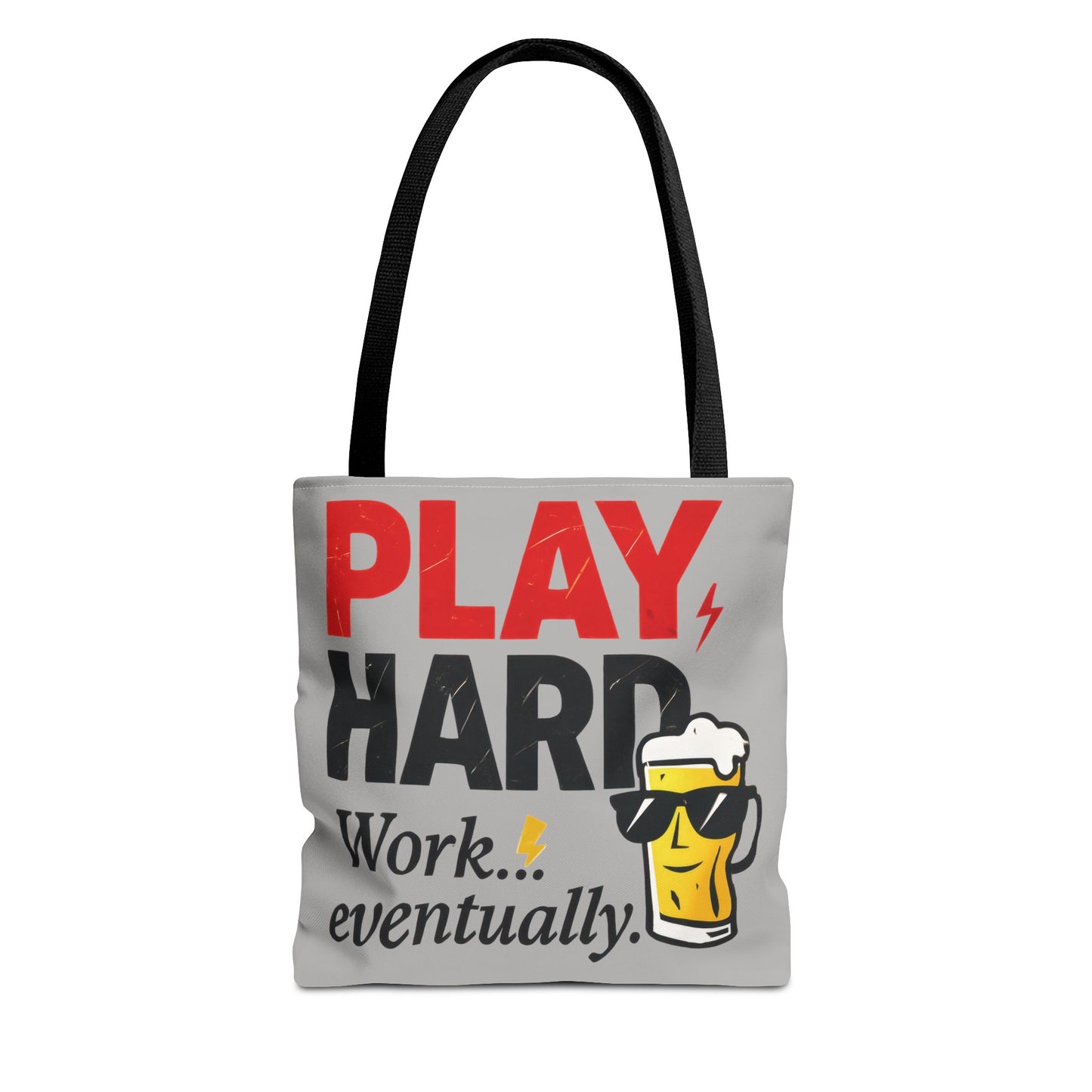 Play Hard Tote Bag - Fun, Stylish, Tote for Work & Play, Summer, Gift, Beach Bag, Everyday Carry, Beach Weekender Bag, large canvas bag