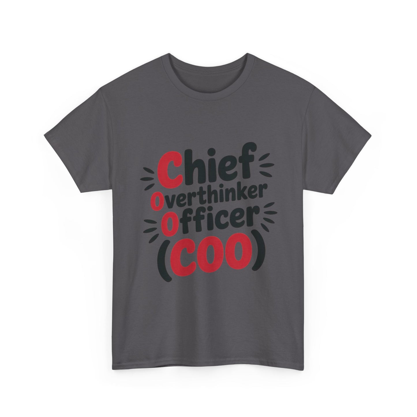 Women's COO T-Shirt, Chief Overthinker Officer Funny Graphic Tee, Sarcastic Work Shirt