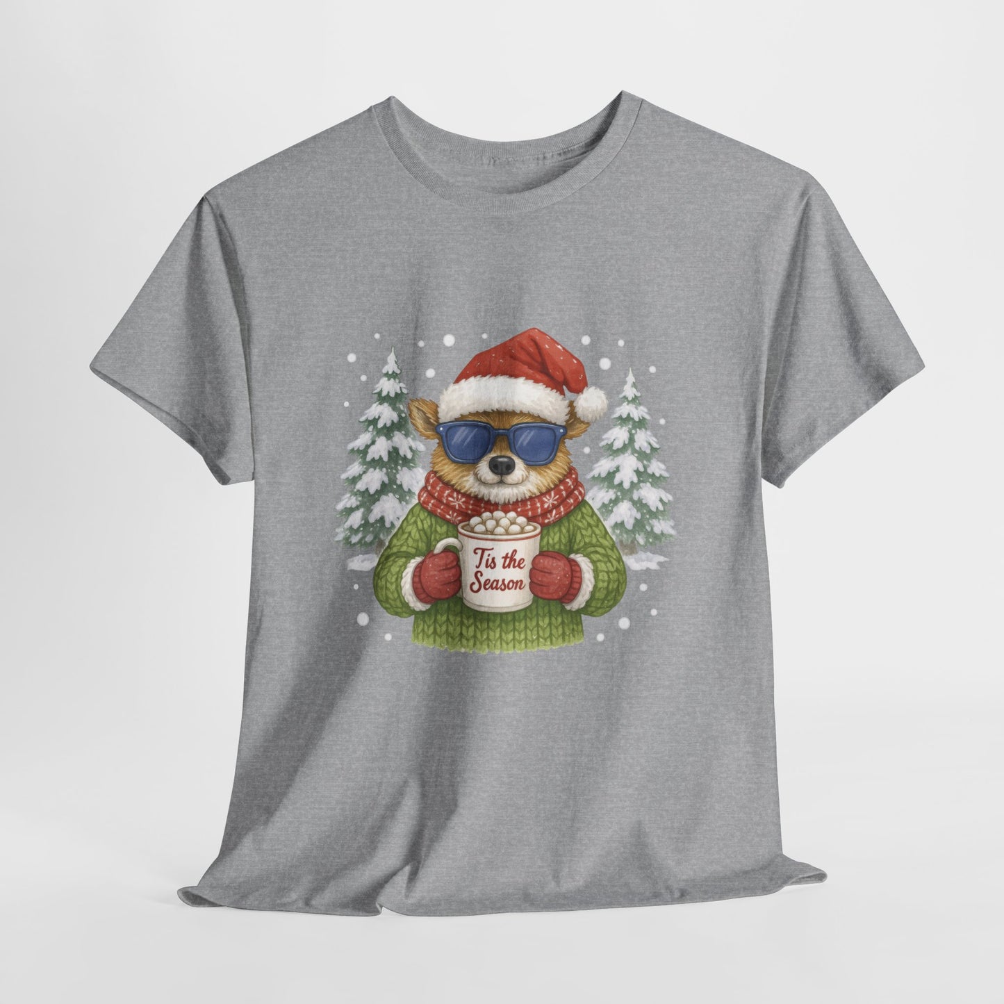 Women's Tis the Season Christmas T-Shirt, Cool Reindeer Holiday Tee
