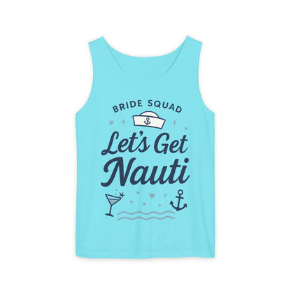 Lets Get Nauti Tank Top, Nautical Bachelorette Party Tee, Bride Squad Gift, Bridesmaid Hen Party Top, Fun Nautical Wedding Shirt