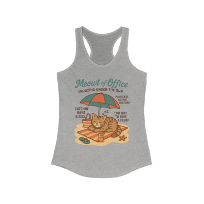 Cat Shirt, Beach Cat Womens Tank Top, Funny Summer Vacation Tee, Lazy Cat Humor Gift, Cat Lover Tank, Fun Summer Wear, Gift for Cat Moms