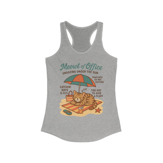 Cat Shirt, Beach Cat Womens Tank Top, Funny Summer Vacation Tee, Lazy Cat Humor Gift, Cat Lover Tank, Fun Summer Wear, Gift for Cat Moms