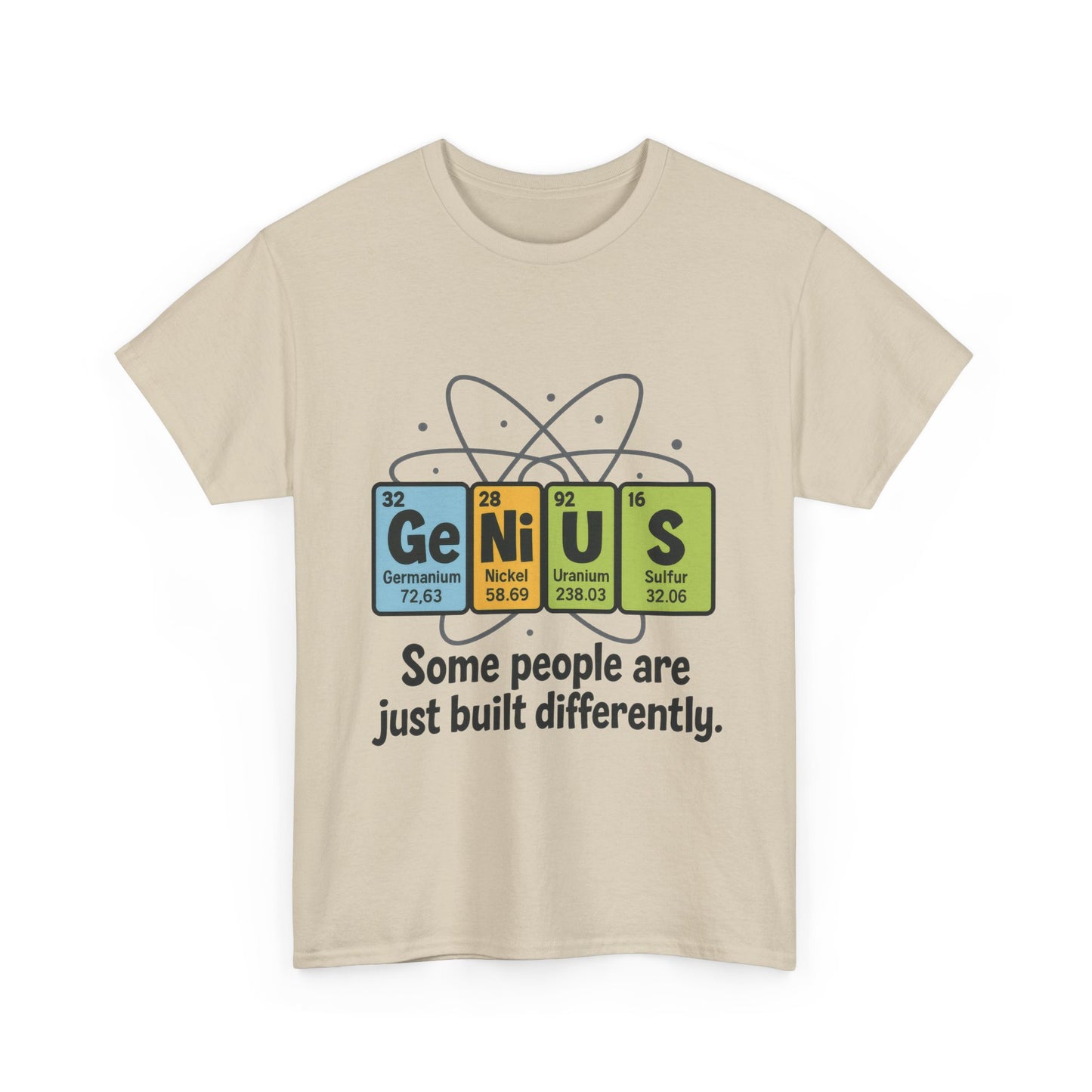 Funny Mens Genius T-Shirt, Periodic Table Nerd Shirt, Science Humor Tee for Smart Guys, Perfect Gift for Science Lovers