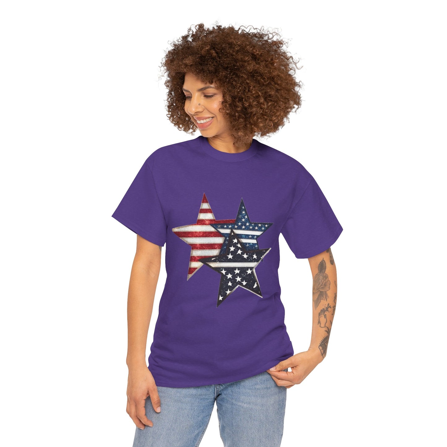 Patriotic Star Unisex Tee, USA Pride T-Shirt, Independence Day Outfit, All-American Style Shirt, Gift for Veterans, 4th of July Celebration
