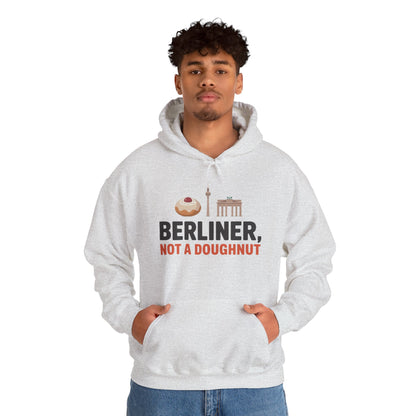 Mens Heavy Blend™ Hooded Sweatshirt, Berliner Not a Doughnut Funny Berlin Hoodie for Men