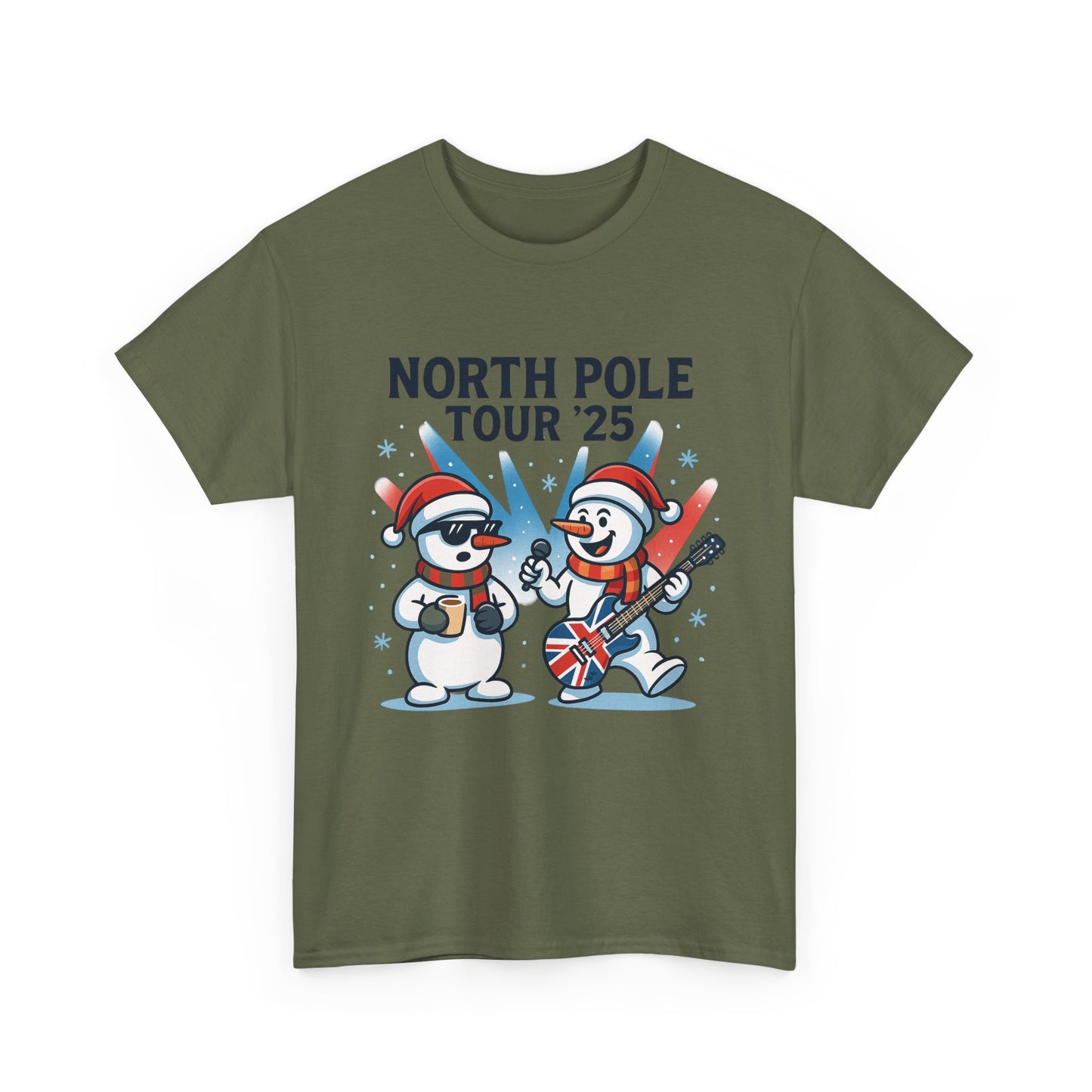 North Pole Tour 25 Men's Christmas T-Shirt, Funny Rock Music Holiday Tee