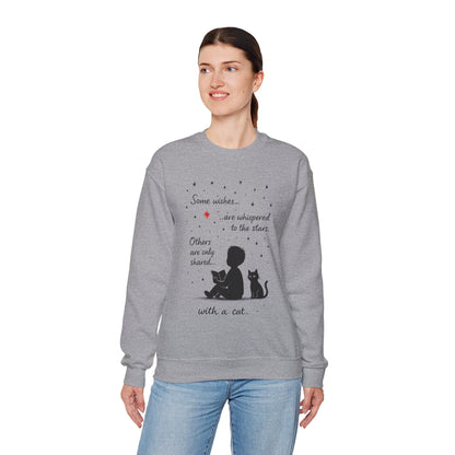 Cozy Cat-Inspired Crewneck Sweatshirt - Literary Lover Gift, Womens Layer, Cat Enthusiast Apparel, Thoughtful Gift for Cozy Nights