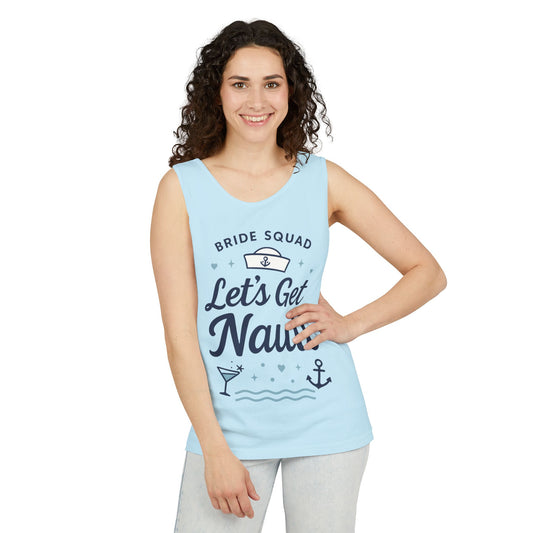 Lets Get Nauti Tank Top, Nautical Bachelorette Party Tee, Bride Squad Gift, Bridesmaid Hen Party Top, Fun Nautical Wedding Shirt