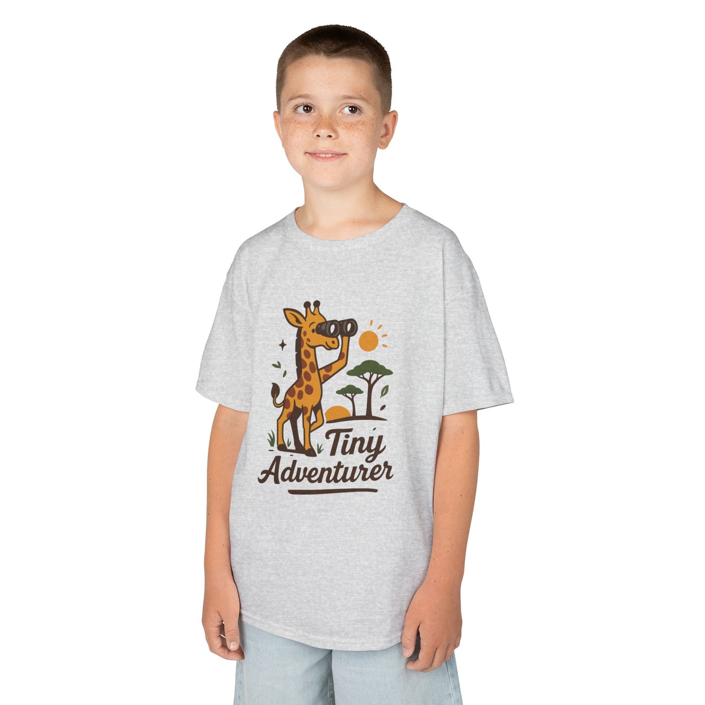 Tiny Adventurer Kids Tee, Giraffe T-Shirt, Children's Nature Shirt, Fun Kids Apparel, Birthday Gift for Boys and Girls