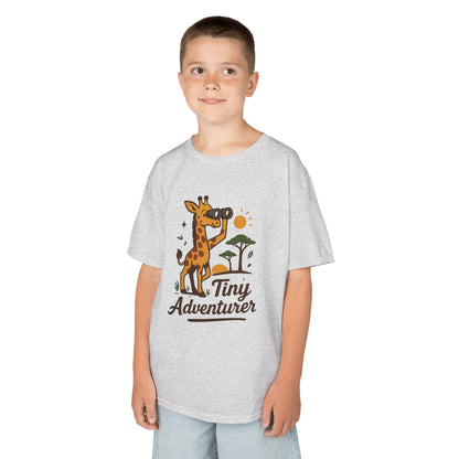 Tiny Adventurer Kids Tee, Giraffe T-Shirt, Children's Nature Shirt, Fun Kids Apparel, Birthday Gift for Boys and Girls