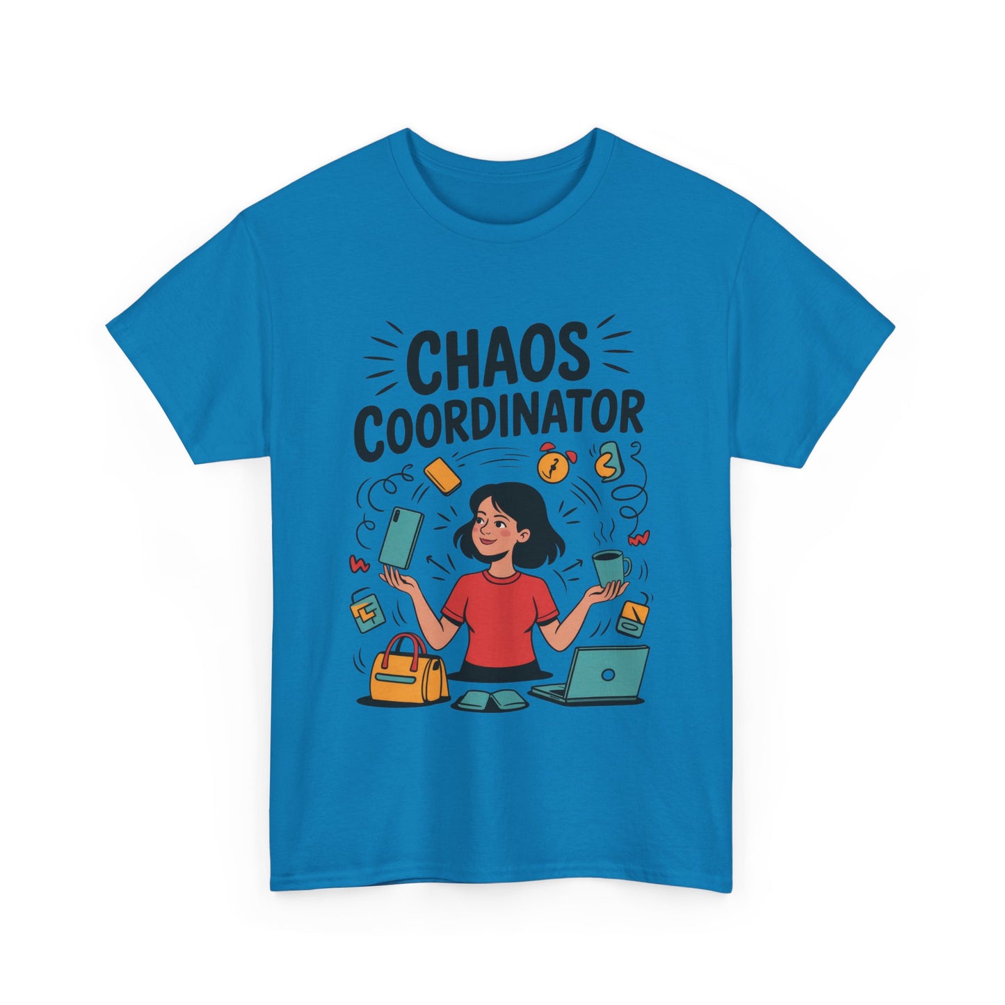 Chaos Coordinator Heavy Cotton Tee, Gift for Busy Moms, Mother's Day Gift, Funny Mom Life Shirt,  Busy Life Humor T-Shirt