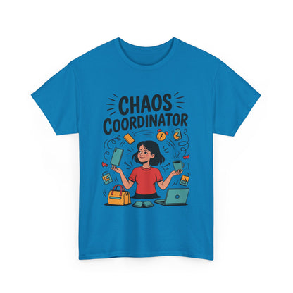 Chaos Coordinator Heavy Cotton Tee, Gift for Busy Moms, Mother's Day Gift, Funny Mom Life Shirt,  Busy Life Humor T-Shirt