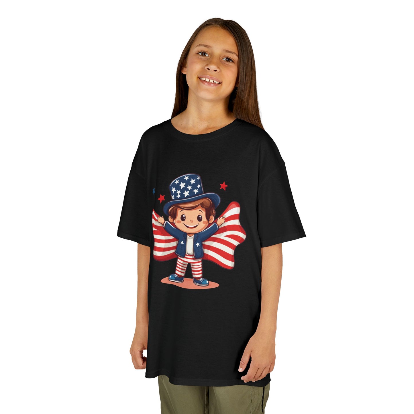 4th of July Kids T-Shirt,Kids  Unisex Patriotic Tee, American Flag Outfit for Boys and Girls, Independence Day Shirt, Cute American Shirt