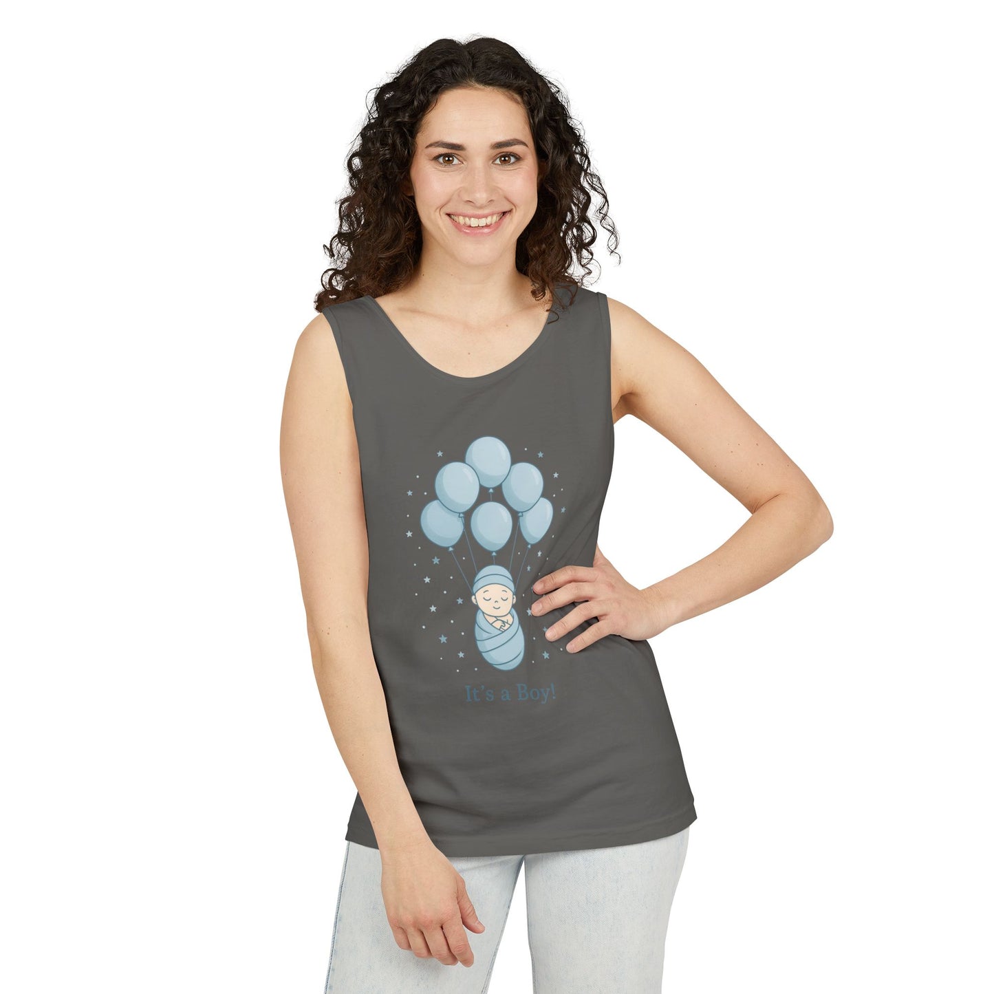 Its a Boy Maternity Tank Top, Baby Boy Pregnancy Announcement Tank, Gender Reveal Mom To Be Gift, Expecting Baby Shower Top