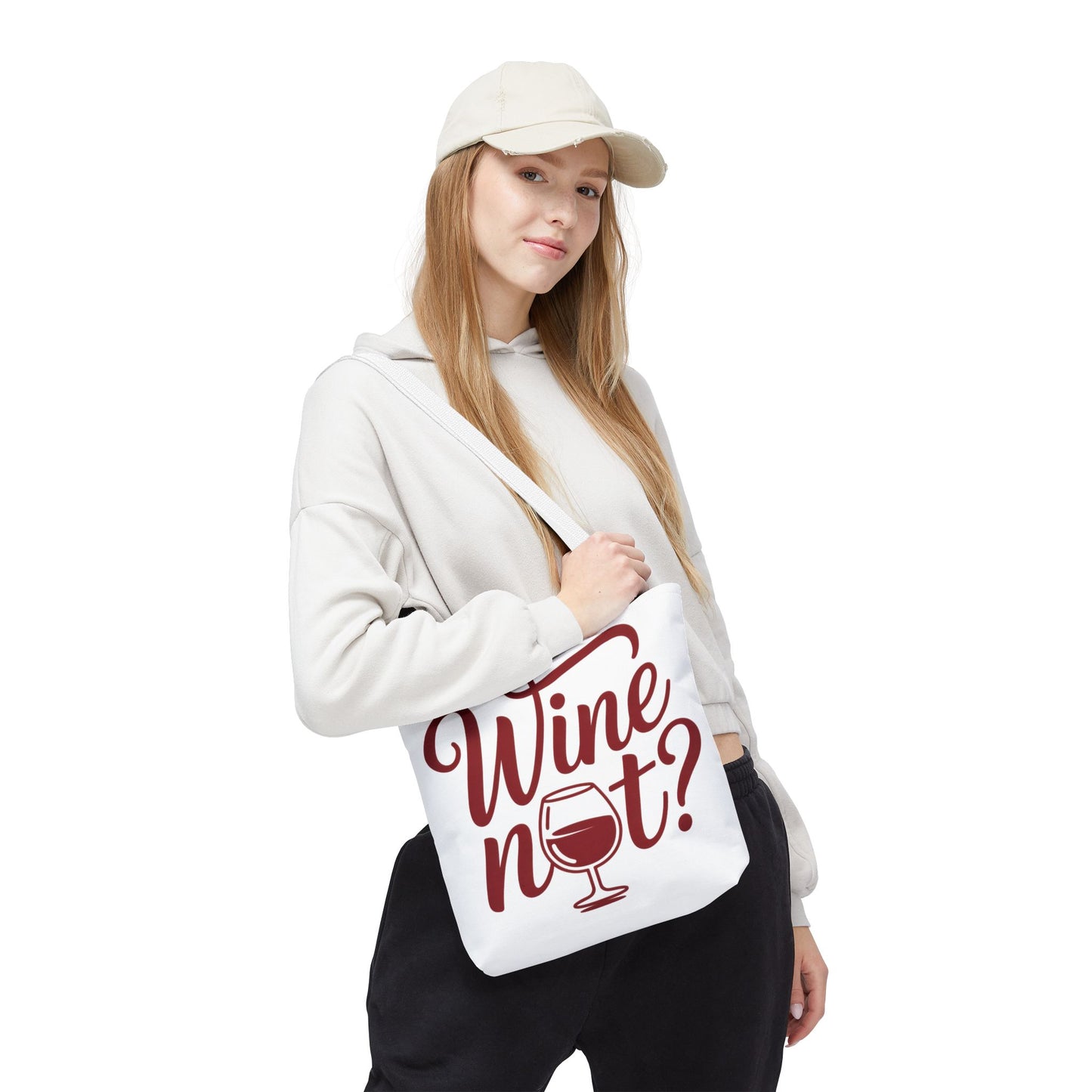 Wine Not? Tote Bag - Fun Wine Lover's Accessory for Parties, Gift for Wine Enthusiasts, Perfect for Grocery or Beach Outings, AOP Design