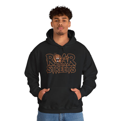 Men's Heavy Blend™ Hooded Sweatshirt, Roar on the Streets Lion Hoodie Mens Bold Streetwear