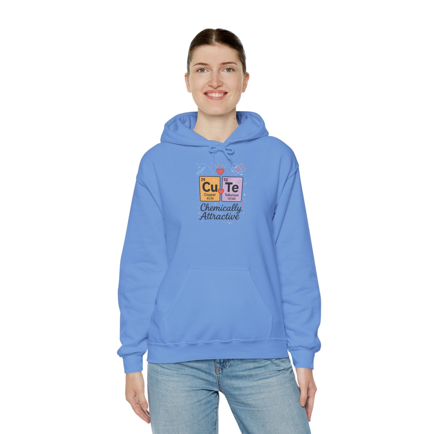 Cute Chemistry Hoodie for Women, CuTe Periodic Table Sweatshirt, Chemically Attractive Science Gift for Her, Great for Birthdays & Holidays