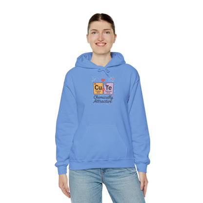 Cute Chemistry Hoodie for Women, CuTe Periodic Table Sweatshirt, Chemically Attractive Science Gift for Her, Great for Birthdays & Holidays