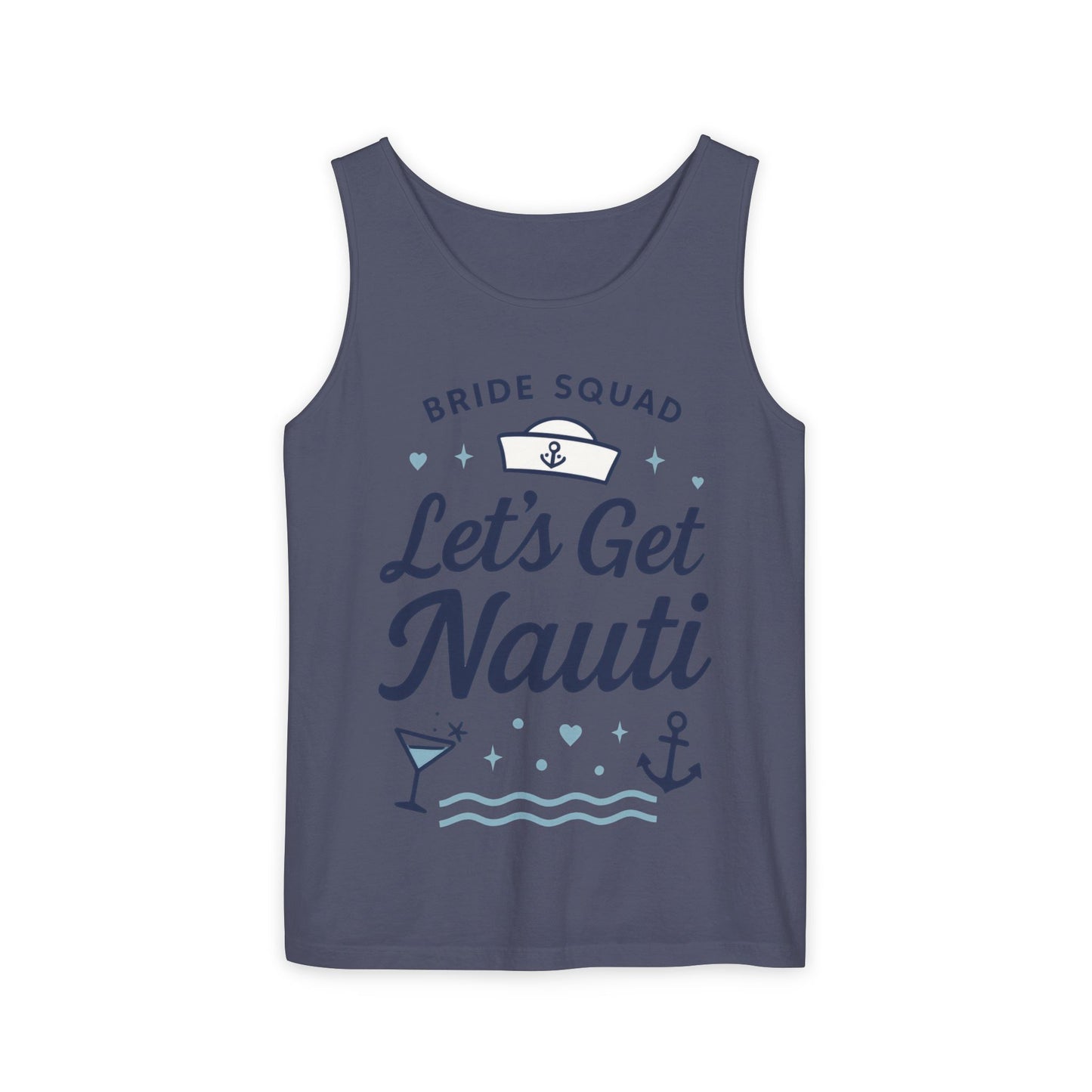 Lets Get Nauti Tank Top, Nautical Bachelorette Party Tee, Bride Squad Gift, Bridesmaid Hen Party Top, Fun Nautical Wedding Shirt