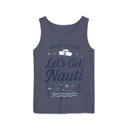 Lets Get Nauti Tank Top, Nautical Bachelorette Party Tee, Bride Squad Gift, Bridesmaid Hen Party Top, Fun Nautical Wedding Shirt
