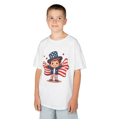 4th of July Kids T-Shirt,Kids  Unisex Patriotic Tee, American Flag Outfit for Boys and Girls, Independence Day Shirt, Cute American Shirt