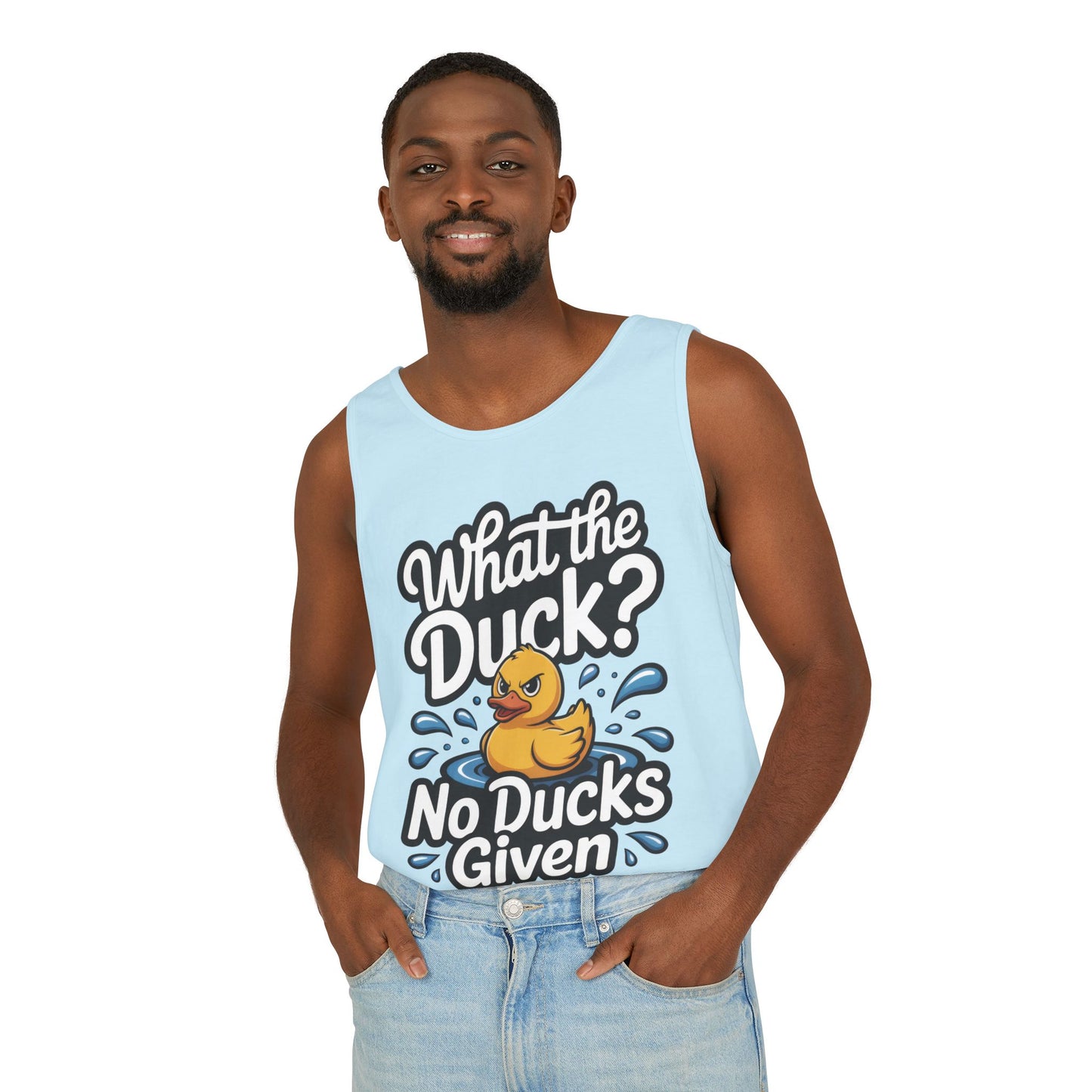 Funny Duck Tank Top for Summer - No Ducks Given Tee - What The Duck Mens T-Shirt - Sarcastic Rubber Duck Graphic, Humor Gift For Him
