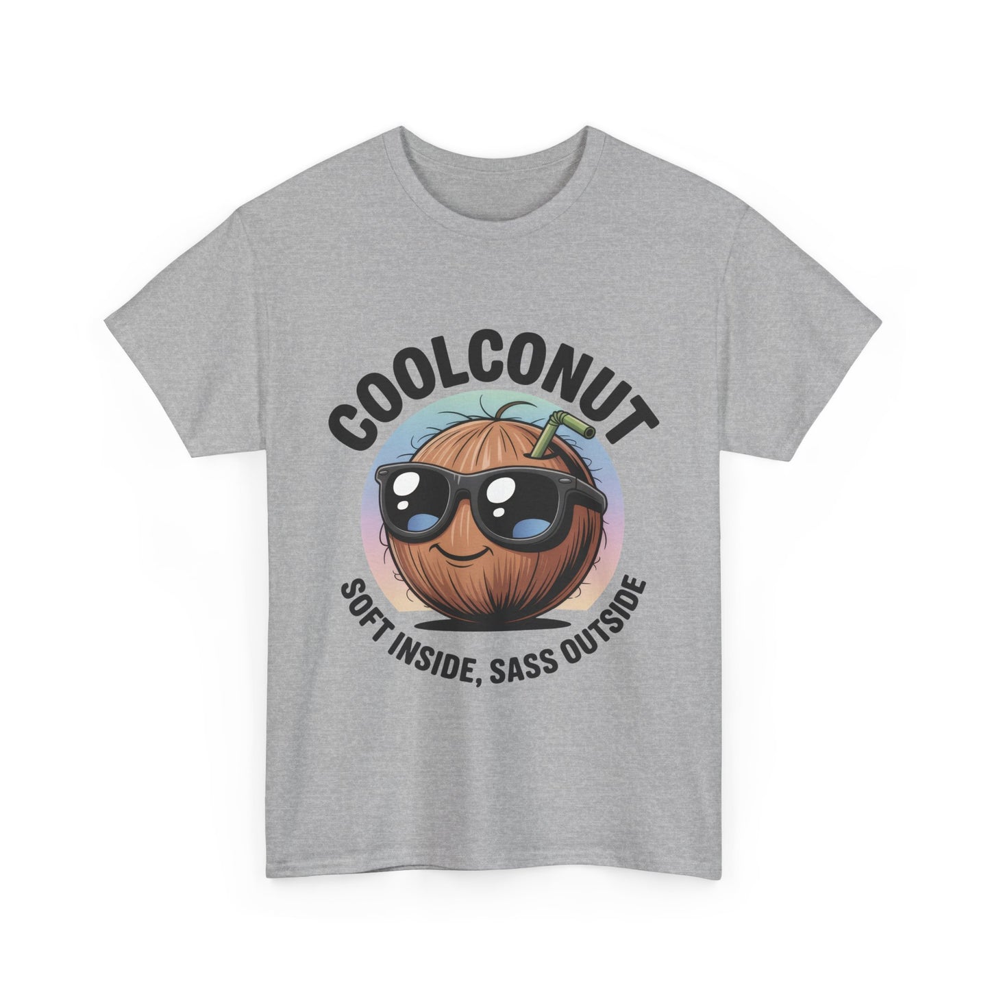 Coolconut Graphic Men's Tee, Soft Inside Sass Outside, Men's T-Shirt for Beach Lovers, Men's Fun Gift, Summer Vibes, Humor Apparel