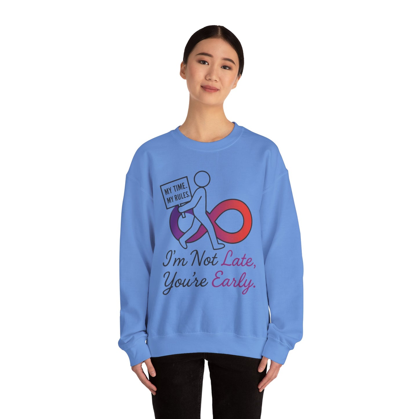 My Time, My Rules Funny Crewneck Sweatshirt, Womens Pullover, Gift for Her, Birthdays, Humor Clothing, Casual Style