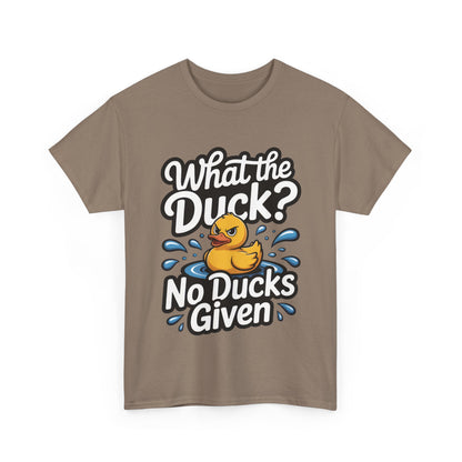 Funny Duck Shirt - No Ducks Given Tee - What The Duck Mens T-Shirt - Sarcastic Rubber Duck Graphic - Humor Gift For Him