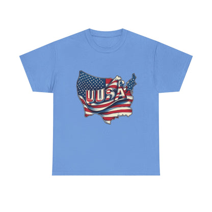 Patriotic Unisex Tee - USA Flag Design, Perfect for Independence Day, 4th of July, Gifts, Casual Wear, Festival