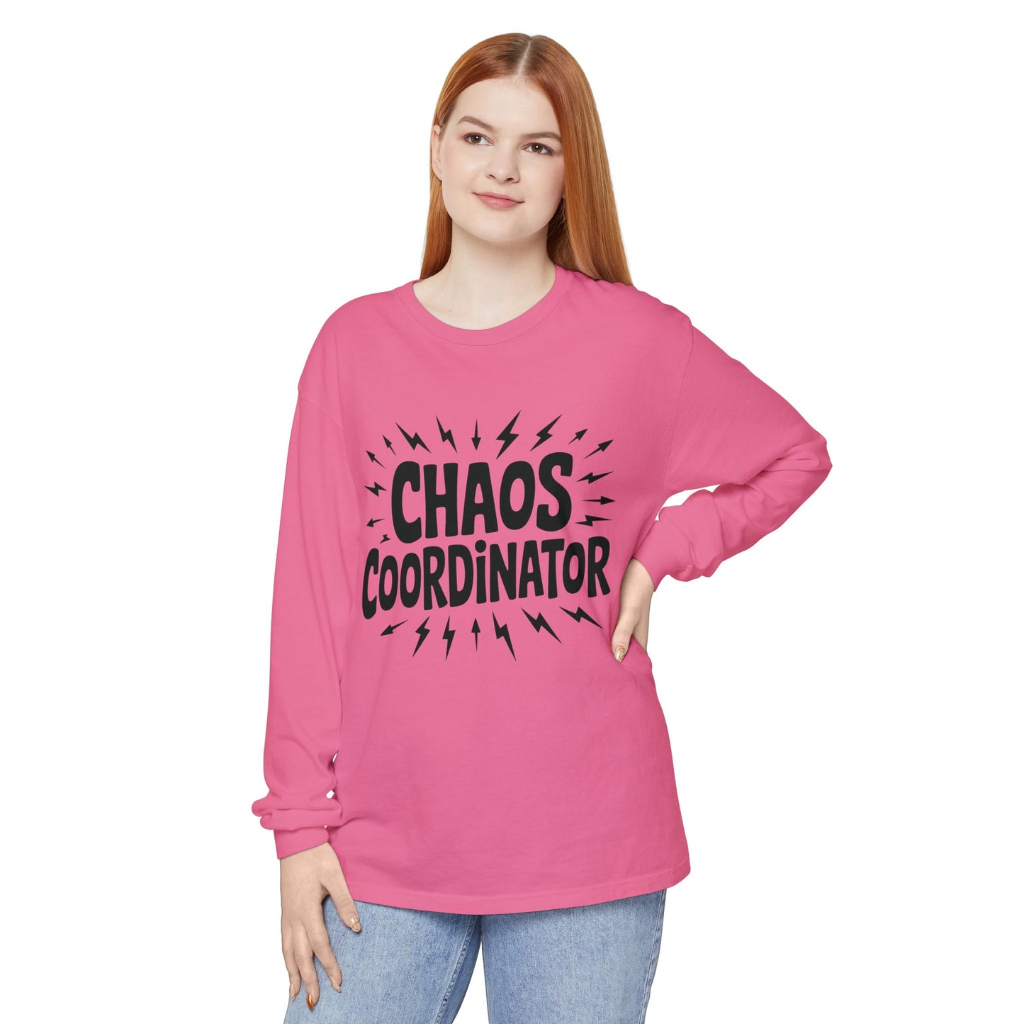 Chaos Coordinator Shirt Unisex Long Sleeve Tee, Funny Mom Life Gift, Mothers Day Shirt, Gifts for Team Leaders, Humor Apparel