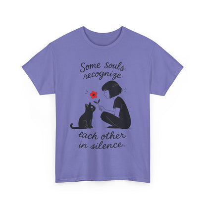 Cat Lover's Heavy Cotton Tee, Cute Cat Shirt, Pet Owner Gift, Animal Lover Apparel, Birthday Gift for Her, Women's Cotton T-Shirt, Cat Lover