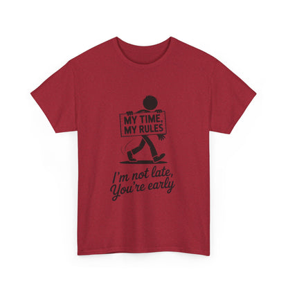 My Time My Rules Men's T-Shirt, Funny T-Shirt, Casual Wear, confident Men's shirt, self love t shirt, Time Management Humor, sassy quote tee