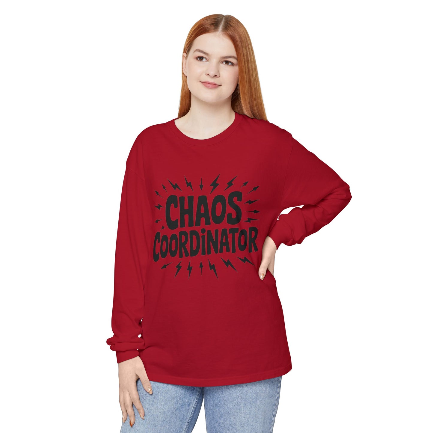 Chaos Coordinator Shirt Unisex Long Sleeve Tee, Funny Mom Life Gift, Mothers Day Shirt, Gifts for Team Leaders, Humor Apparel