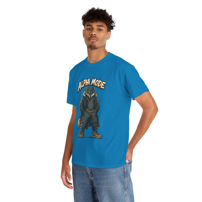Alpha Mode Wolf Shirt, Mens Streetwear Graphic Tee, Hip Hop Wolf T-Shirt, Alpha Male Power Shirt, Cool Urban Wolf Gift, Trendy Summer Shirt