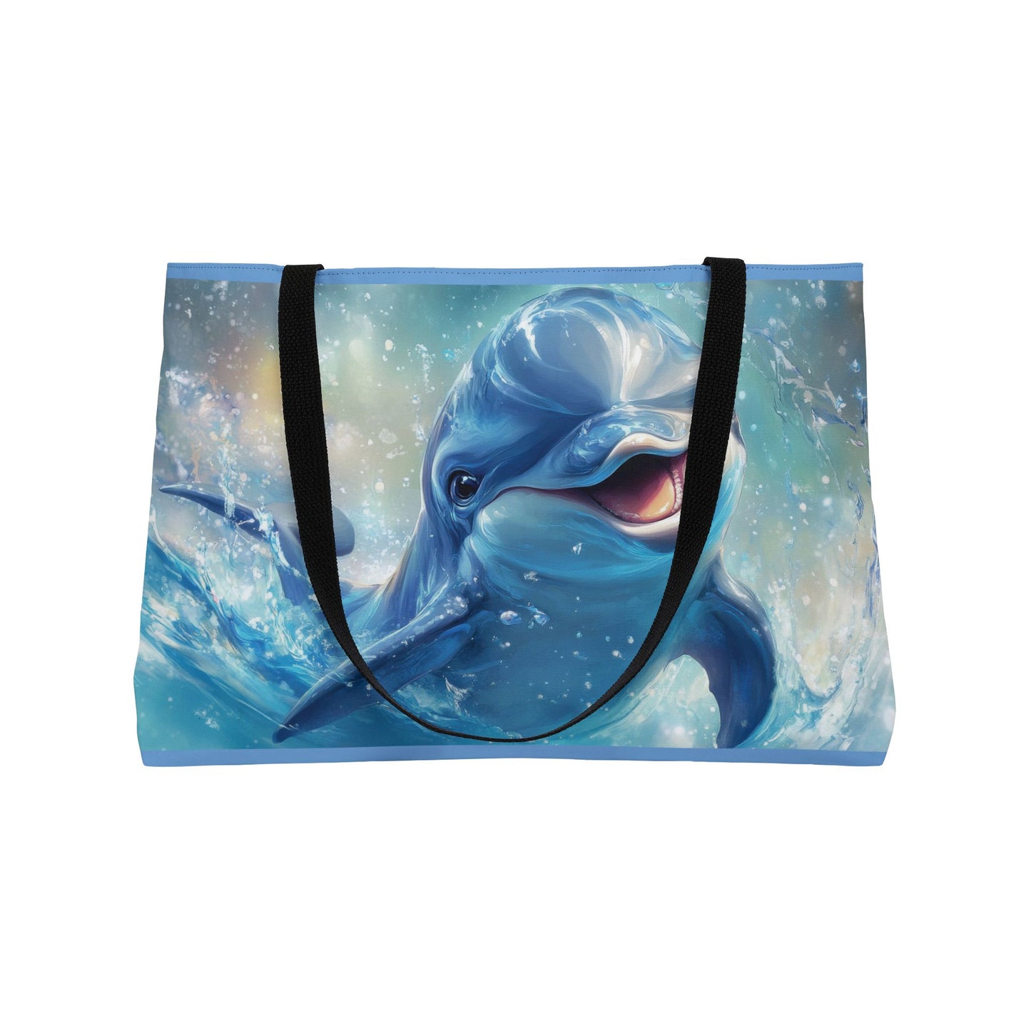 Dolphin Weekender Tote Bag, Beach Bag, Travel Tote, Summer Accessory, Gift for Ocean Lovers, Pool Party Essential