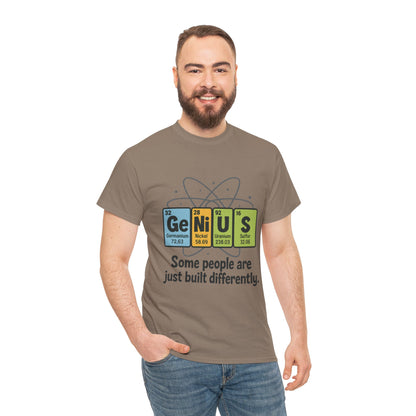 Funny Mens Genius T-Shirt, Periodic Table Nerd Shirt, Science Humor Tee for Smart Guys, Perfect Gift for Science Lovers