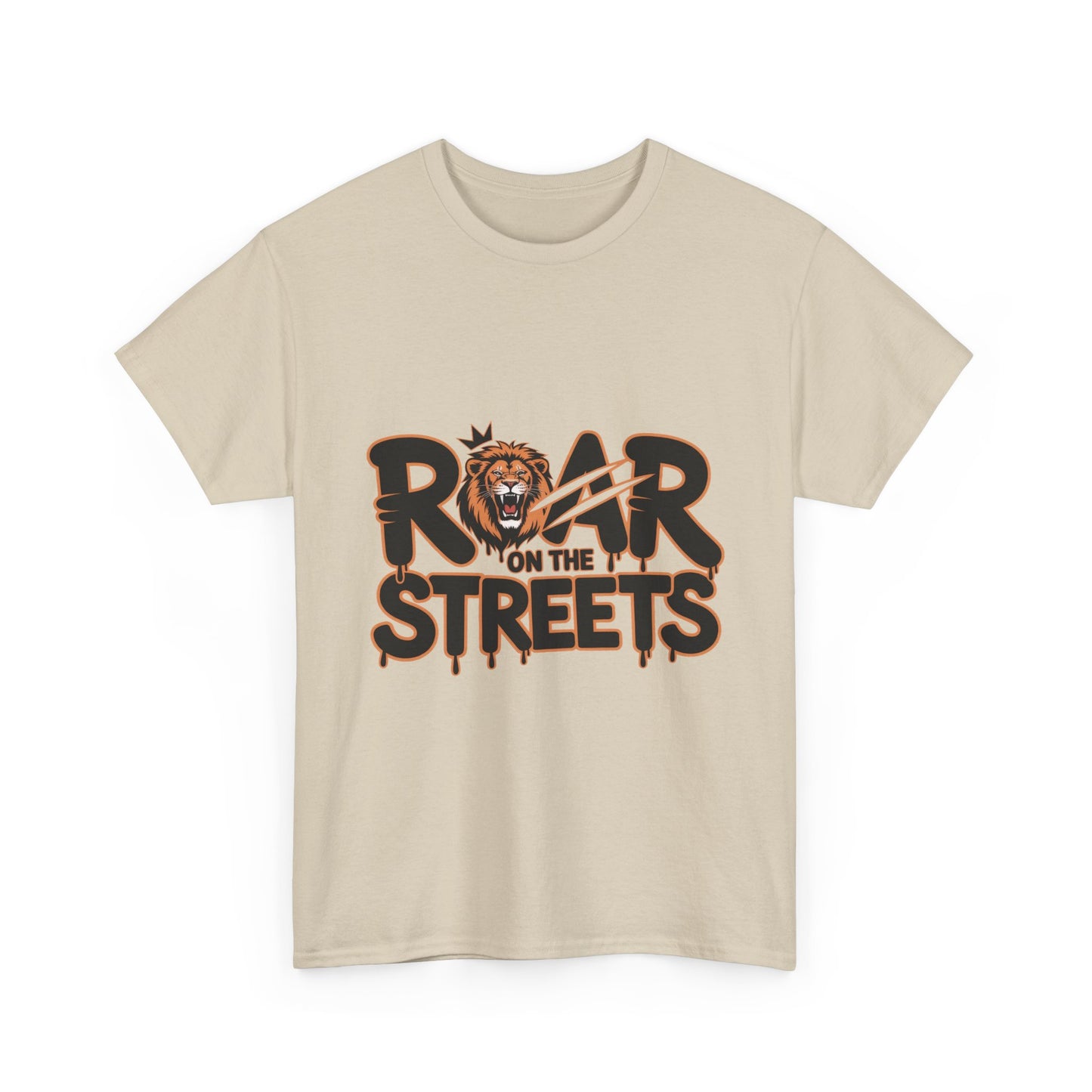 Roar on the Streets Lion Graphic Mens Urban T-Shirt, Lion Shirt, Street Vibe
