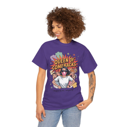 Funny Women's T-Shirt, Queen of Comebacks Tee, Funny Graphic T-Shirt, Heavy Cotton Shirt, Gift for Her, Casual Wear, Comedy Apparel
