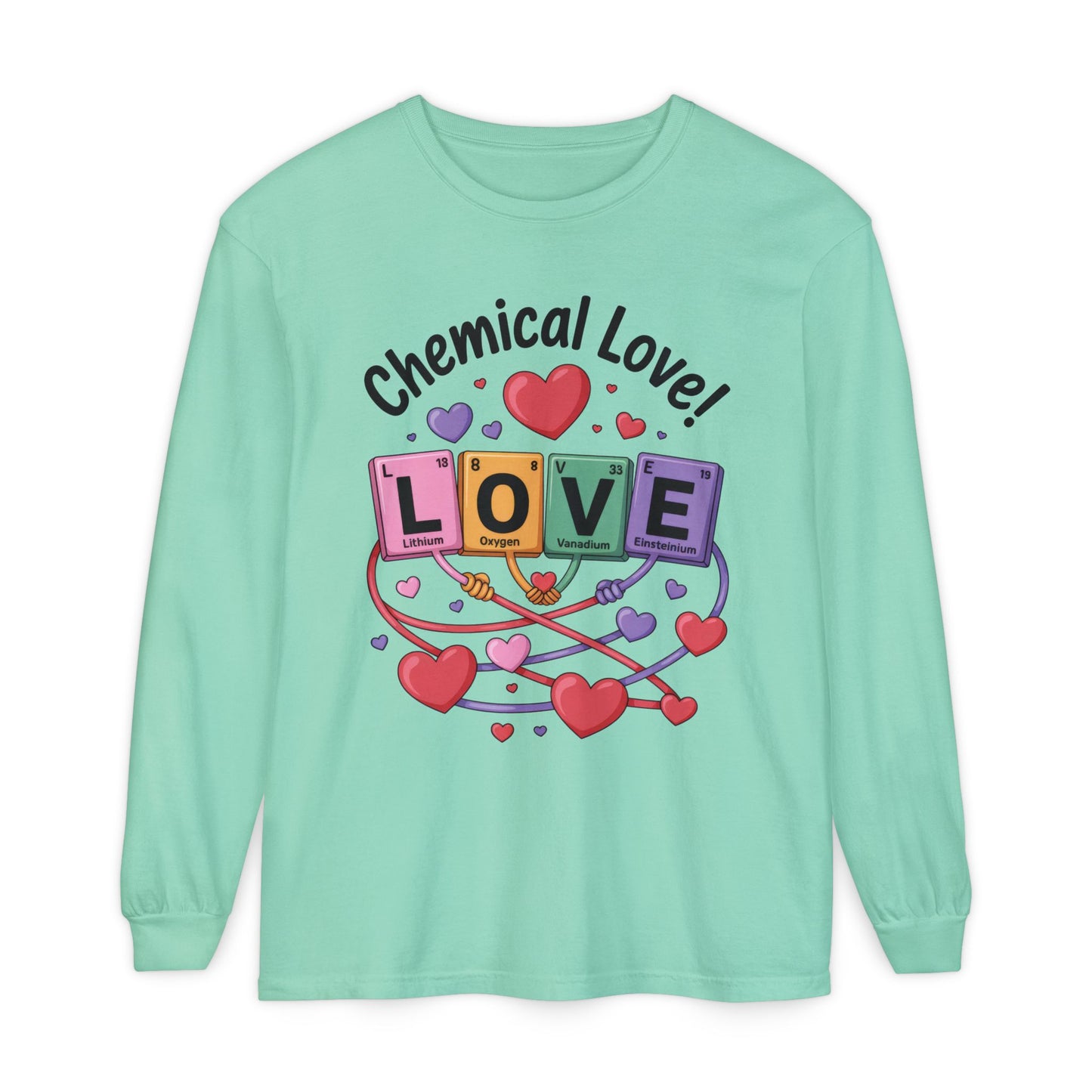 Chemical Love Long Sleeve T-Shirt Women's, Perfect Gift for Science Lovers, Valentine's Day, Chemistry Enthusiasts, Casual Wear, Cute [...]